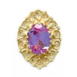 N277 14K CREATED ALEXANDRITE 